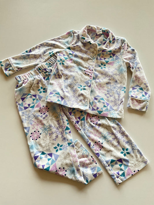 2pc White Winter Fleece Pajamas