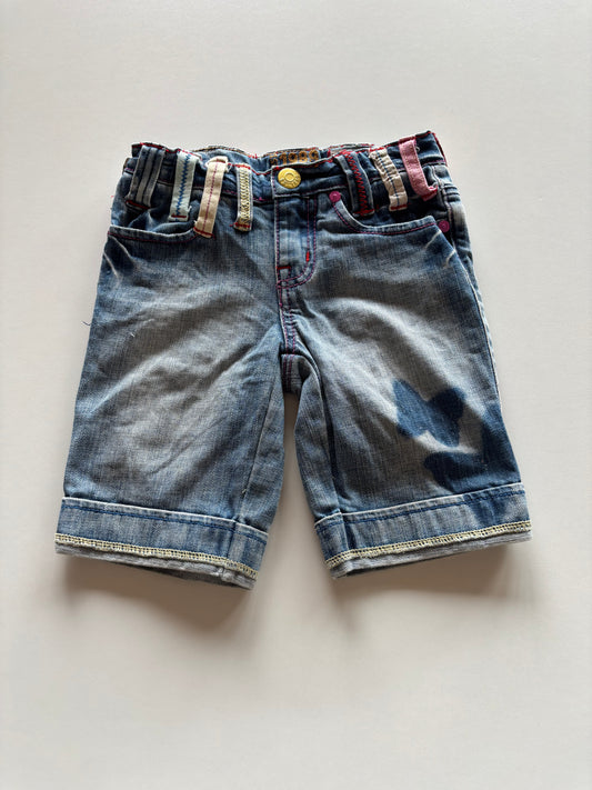 Embellished Denim Bermuda Shorts