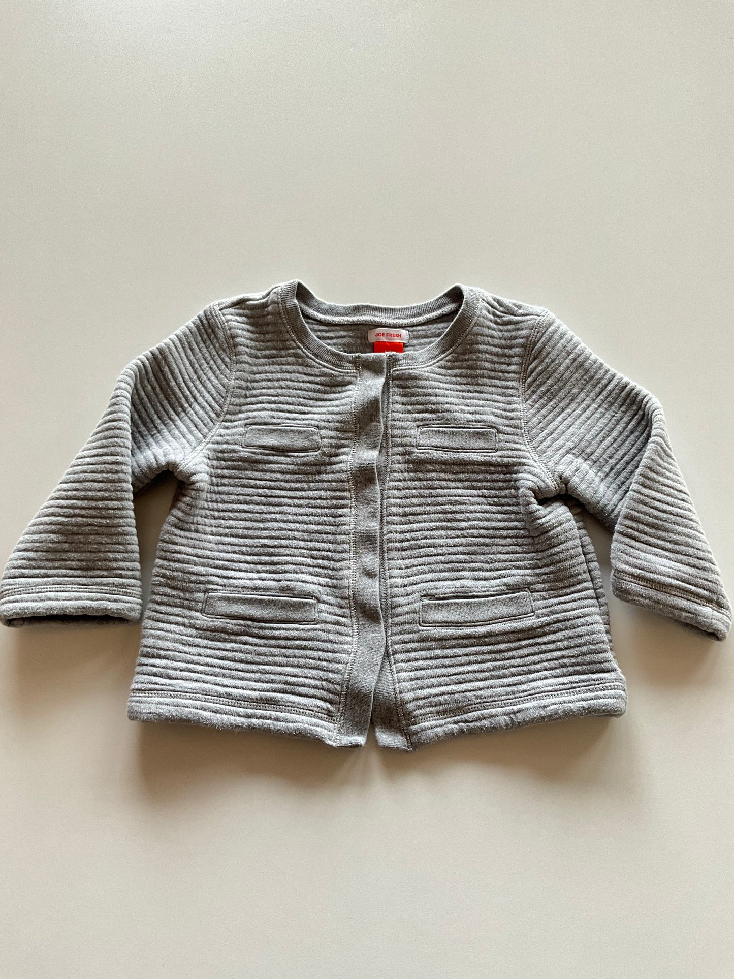 Textured Grey Cardigan