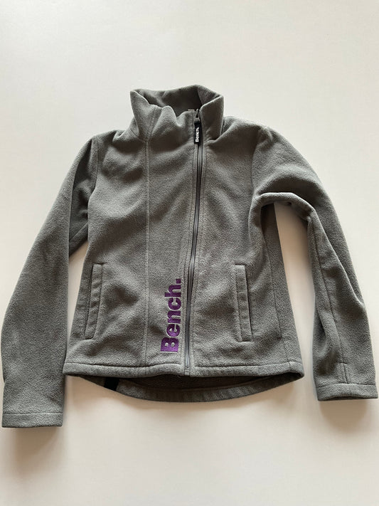 Charcoal Fleece Asymmetrical Zip Up
