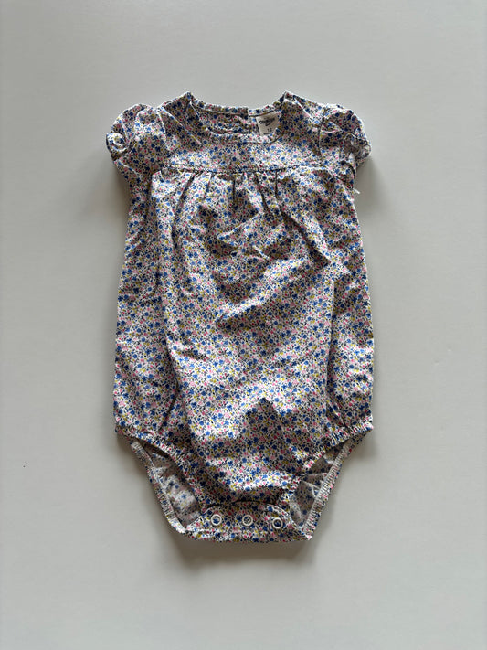 Blue & Pink Floral Bubble Onesie