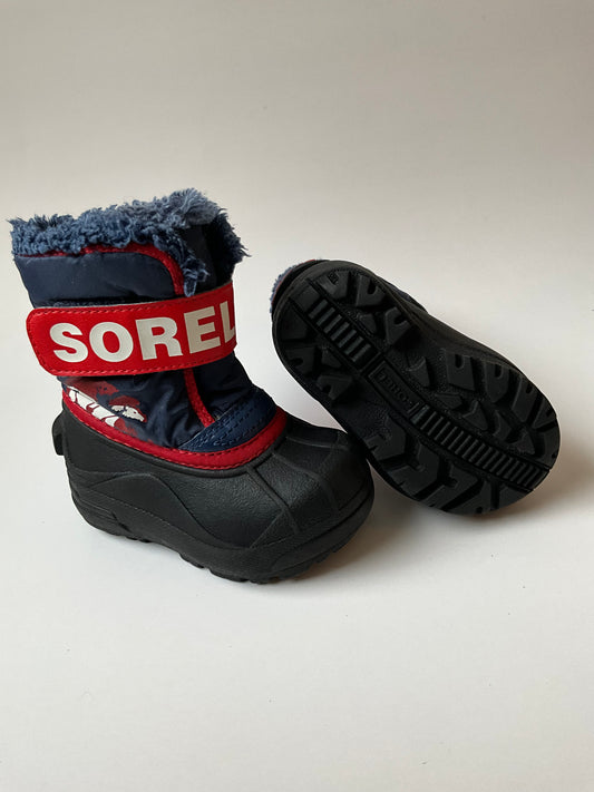 Blue & Red Sorel Winter Boots