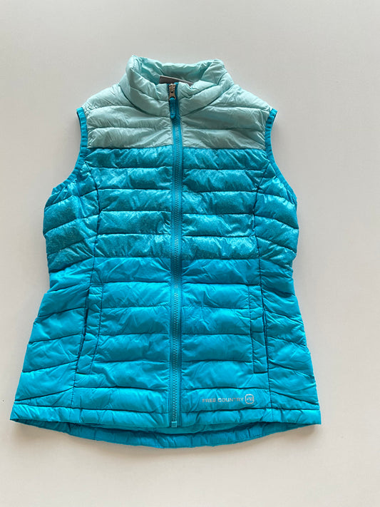 Blue Colourblock Down Vest