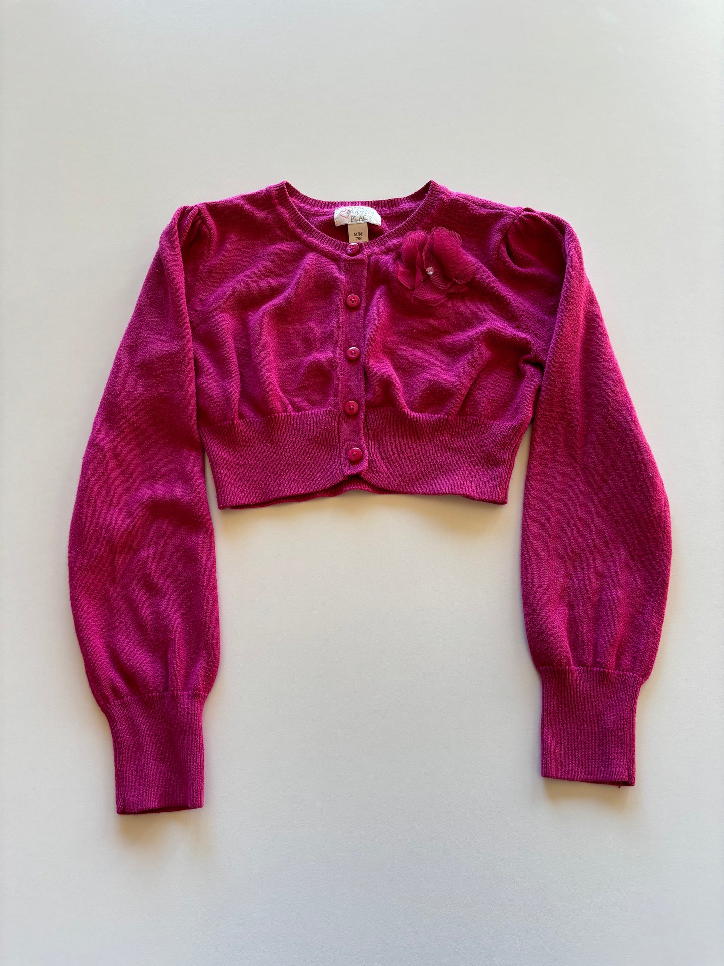Pinky Purple Cropped Cardigan