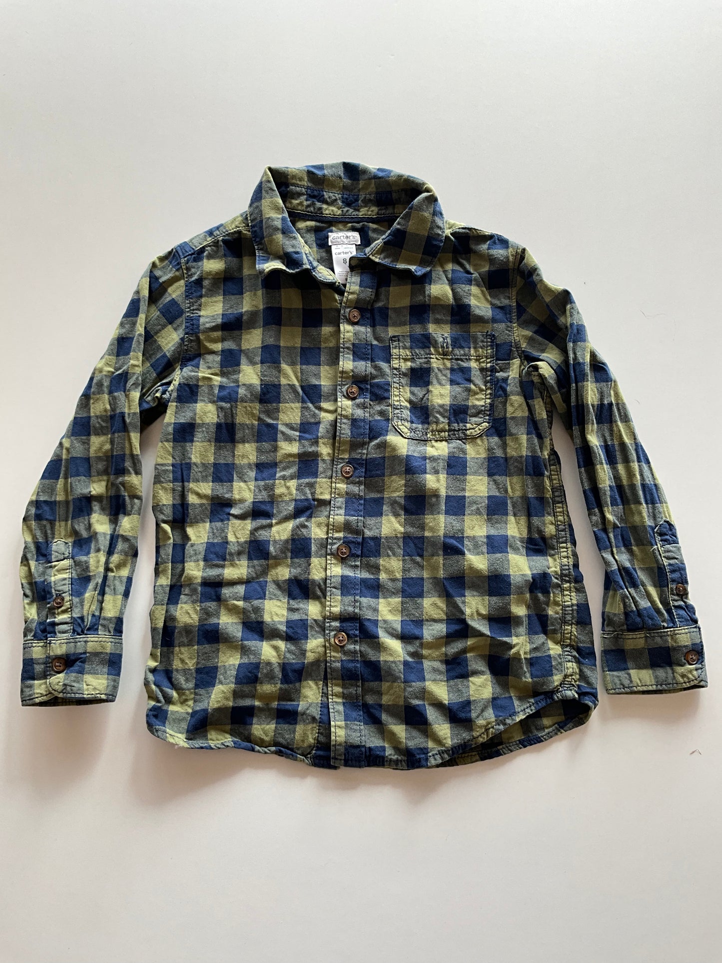 Green & Blue Plaid Shirt