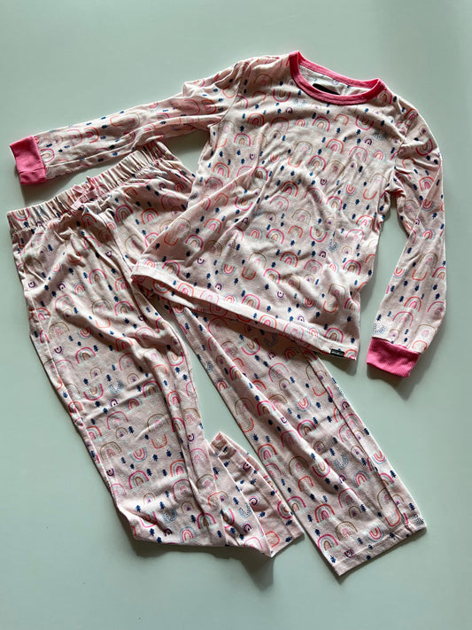 2pc Pink Rainbow Pajamas