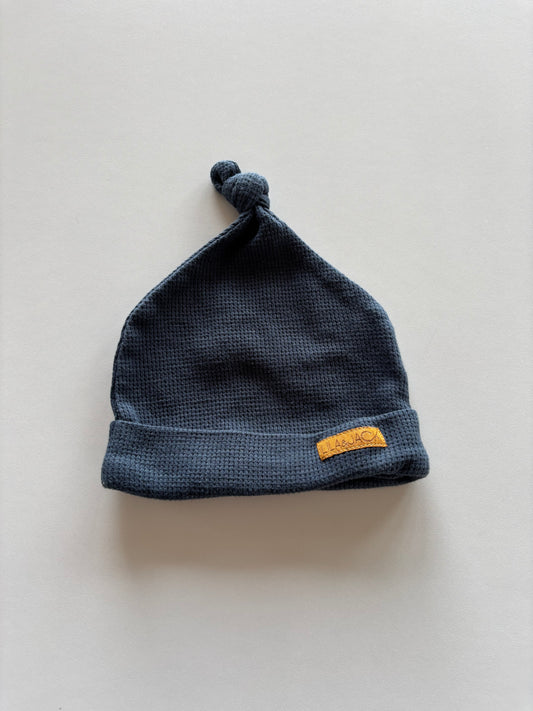 Blue Waffle Knit Beanie