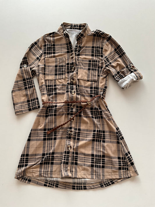 Brown & Black Plaid Tunic