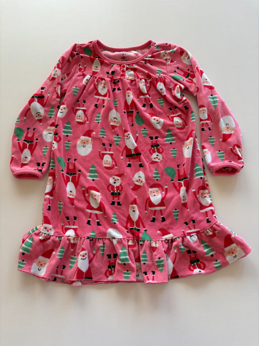 Pink Santa Fleece Nightgown