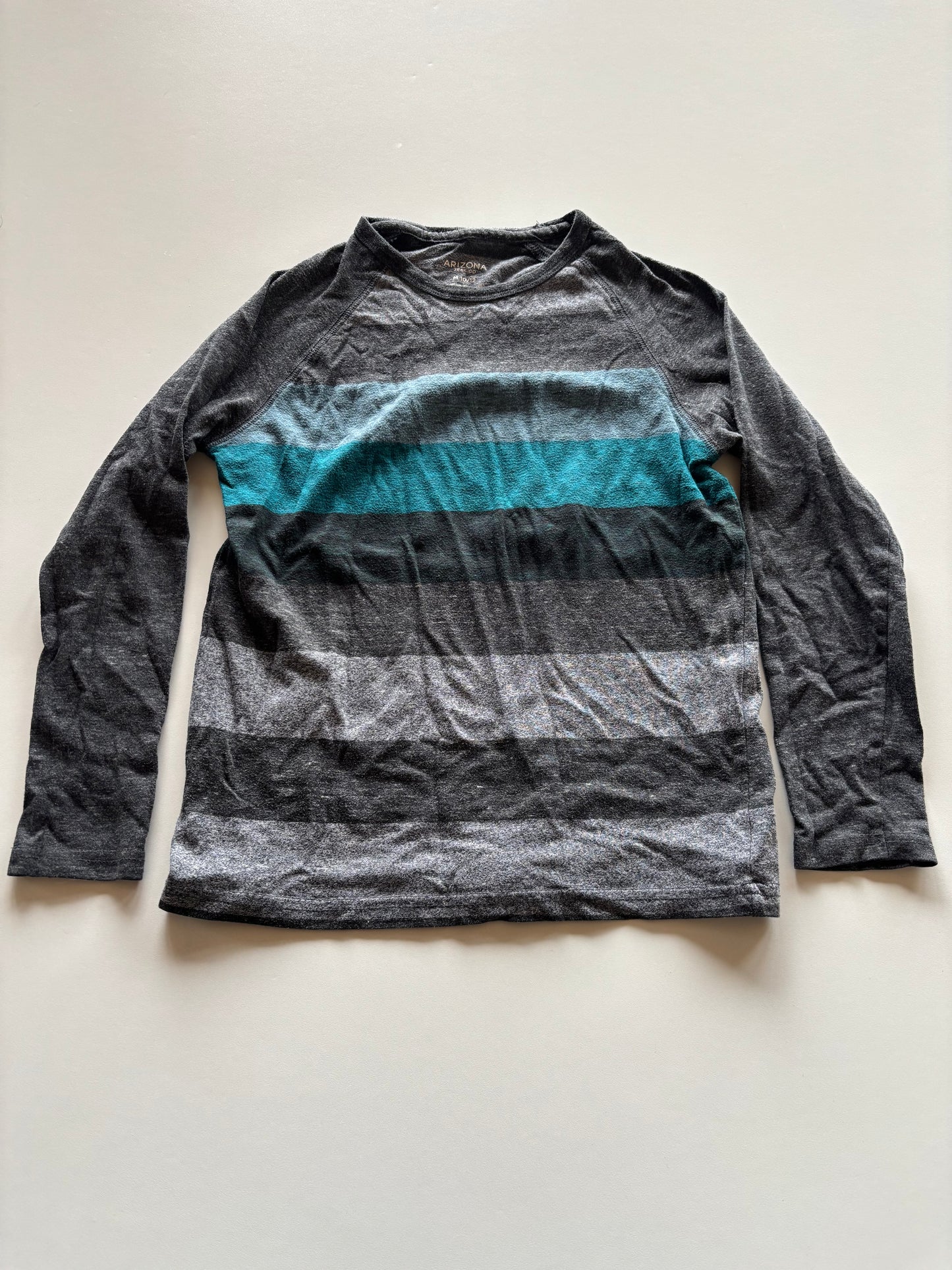 Grey & Blue Striped Shirt