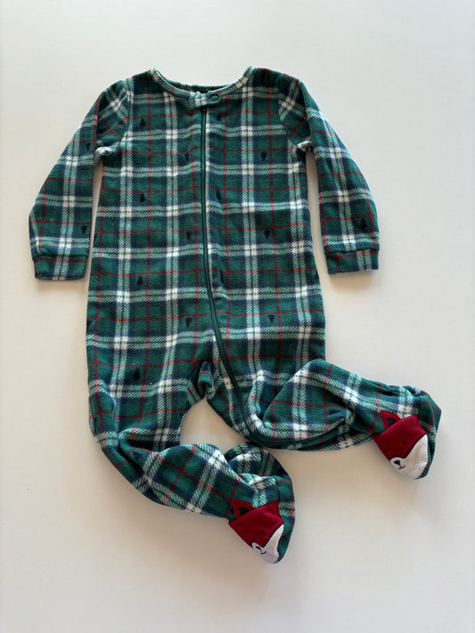 Green Plaid Fleece Sleeper
