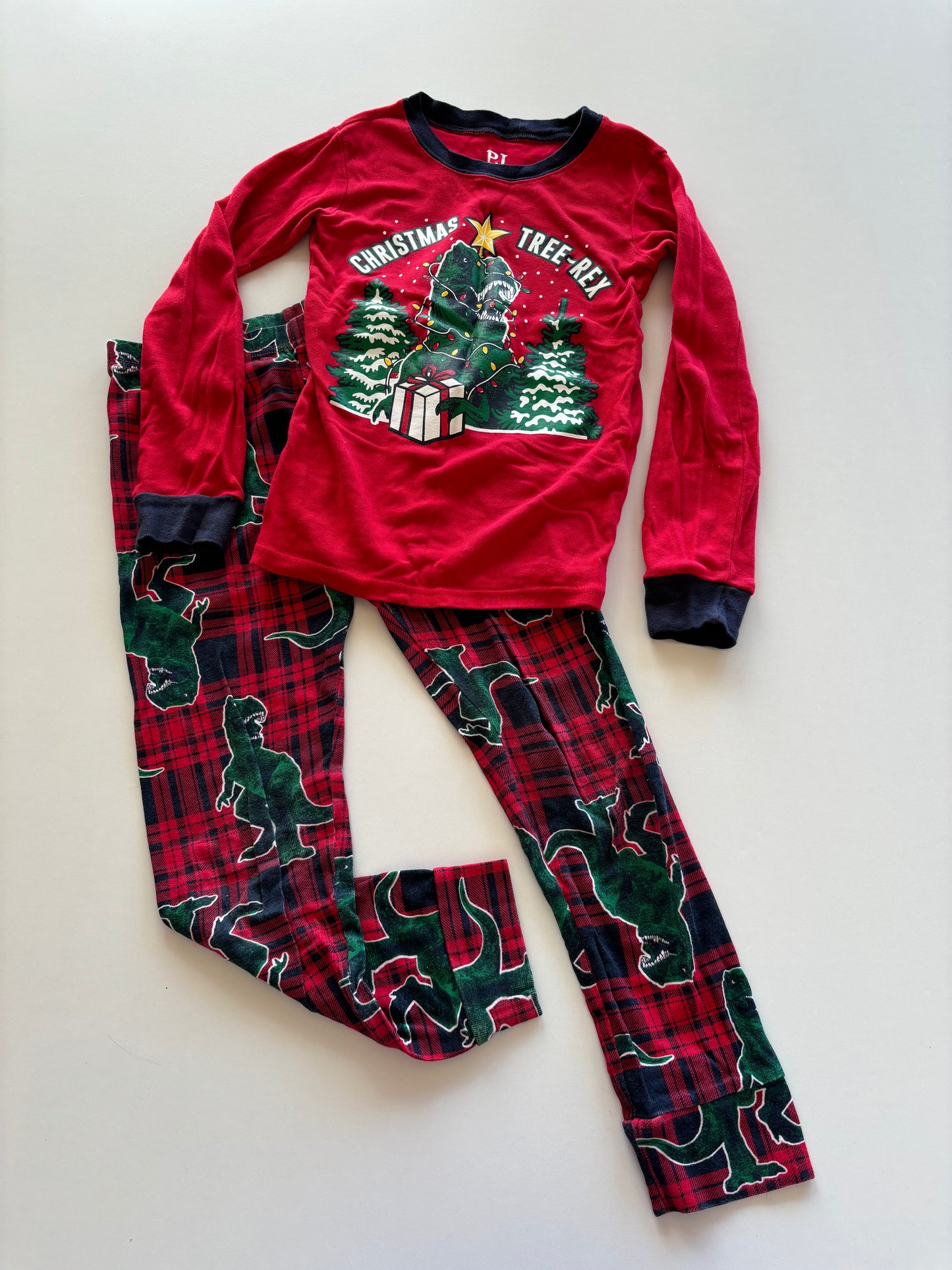 2pc Christmas Tree-Rex Pajamas
