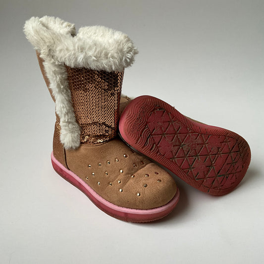 Brown Suede Light Up Boots