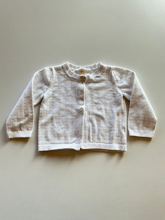 White Eyelet Cardigan