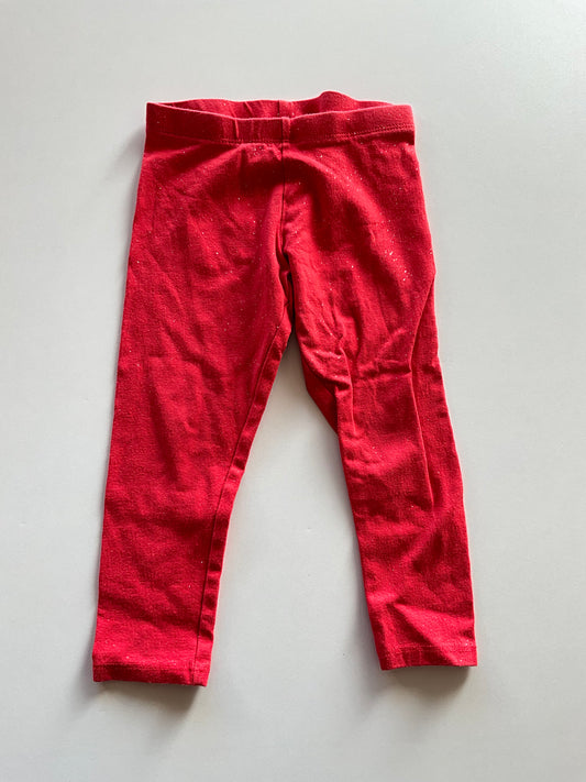 Sparkly Red Leggings