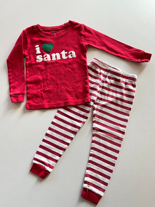 2pc I Heart Santa Pajamas