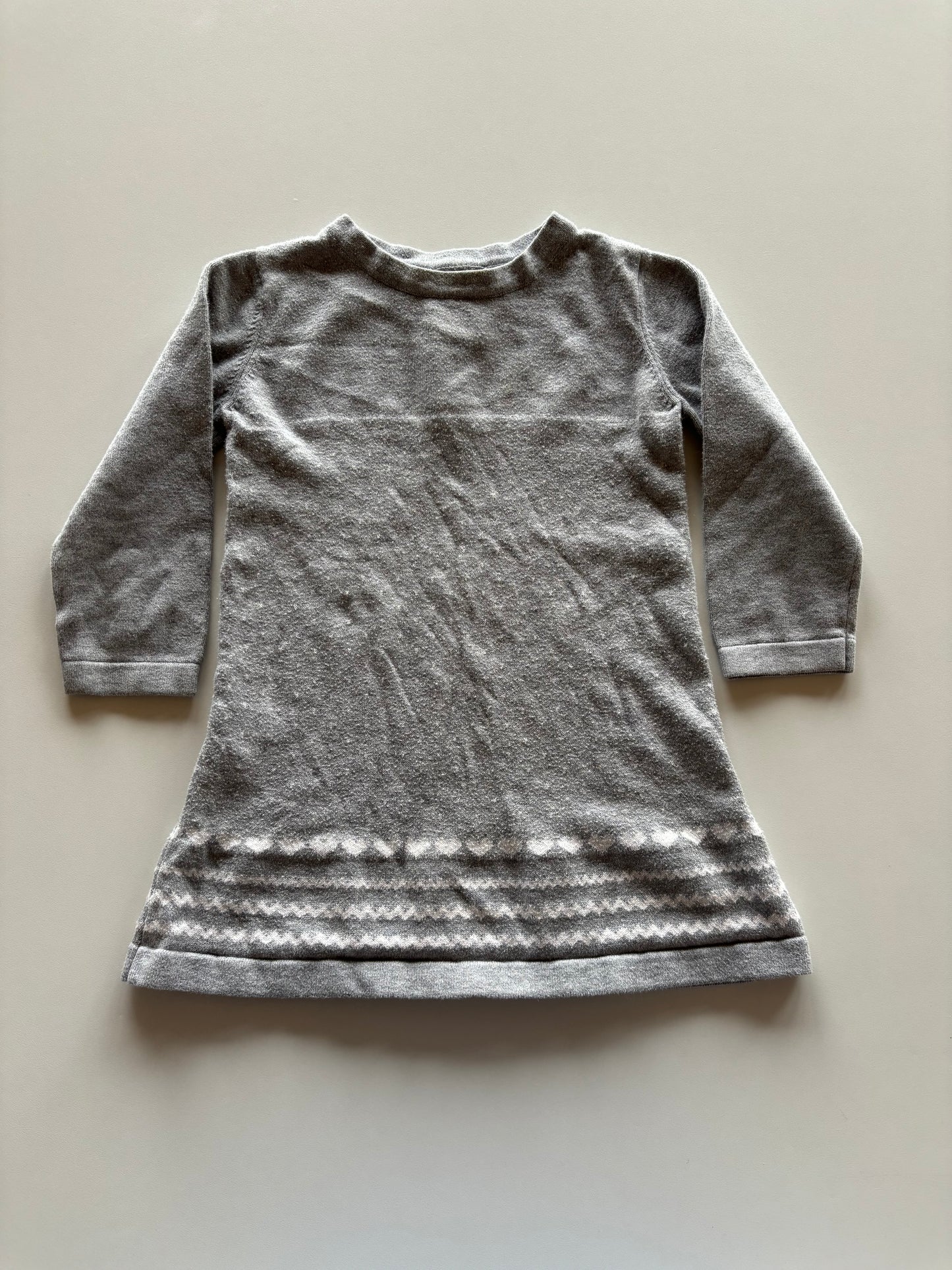 Grey Heart Sweater Dress