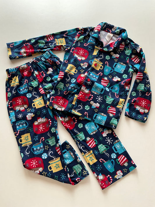 2pc Flannel Hot Chocolate Pajamas