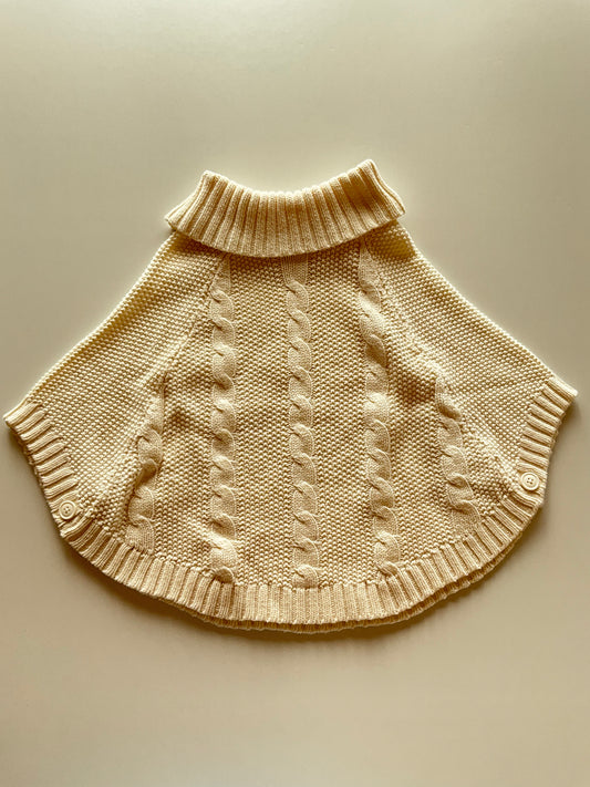 Cream Knit Poncho