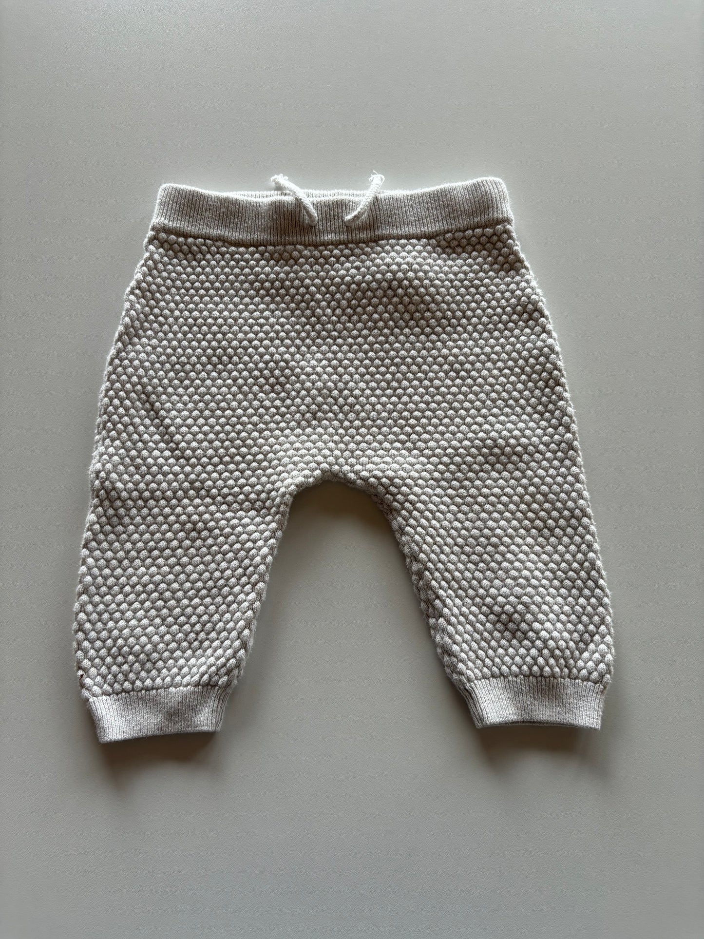 Textured Beige Melange Pants