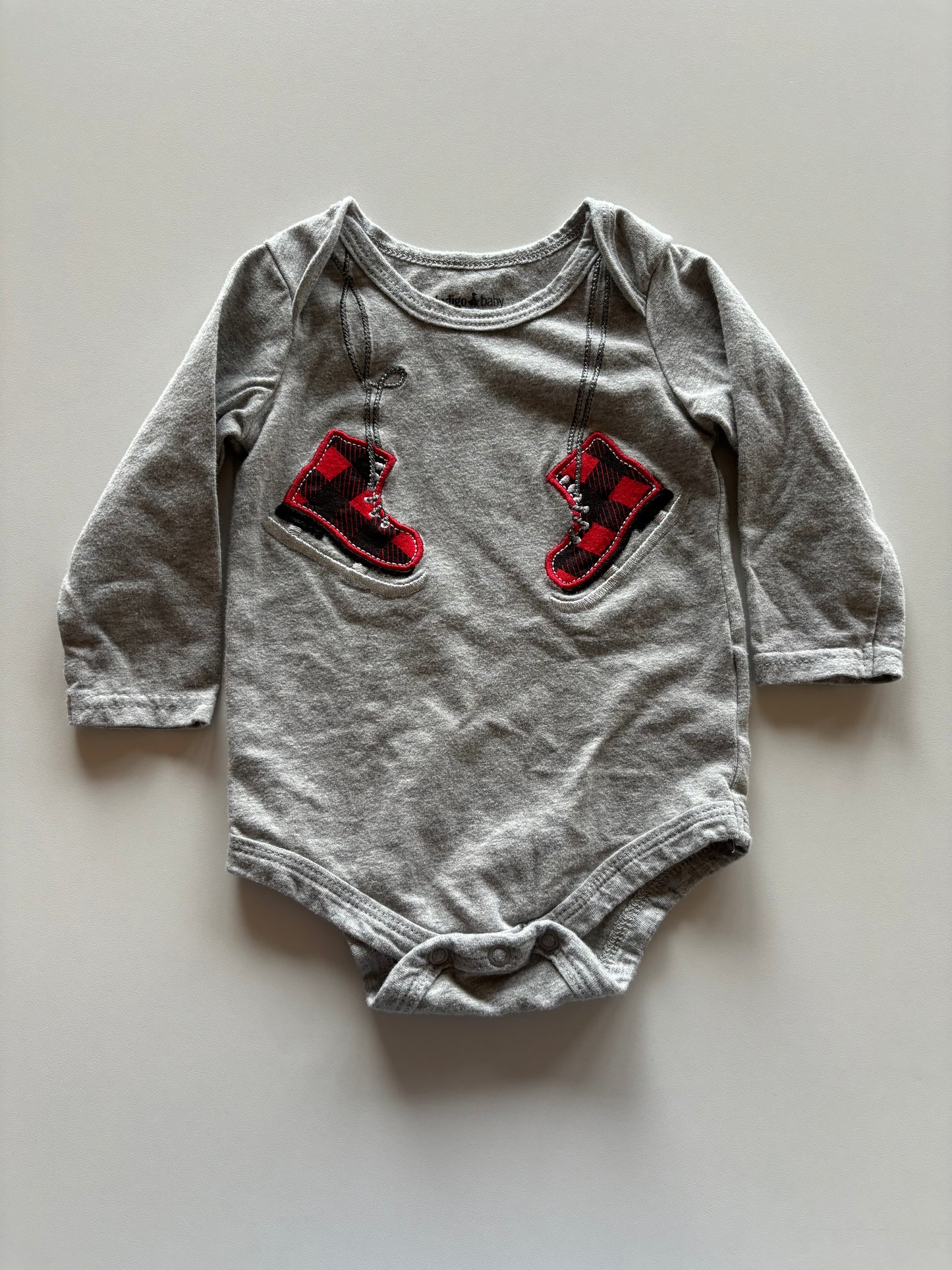 Buffalo Plaid Skates Onesie