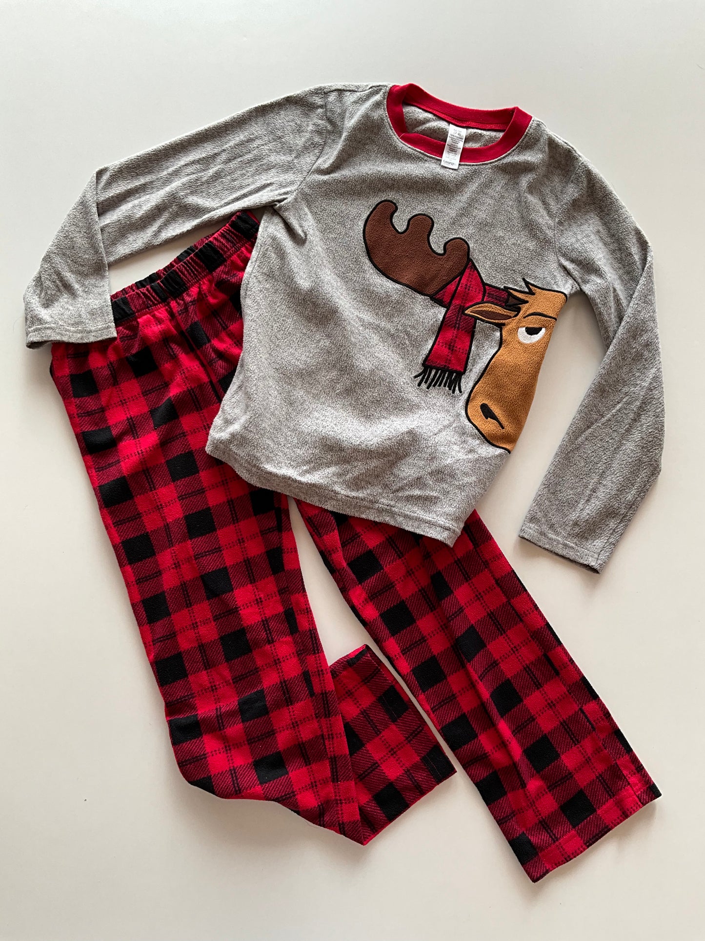 2pc Fleece Moose Pajamas