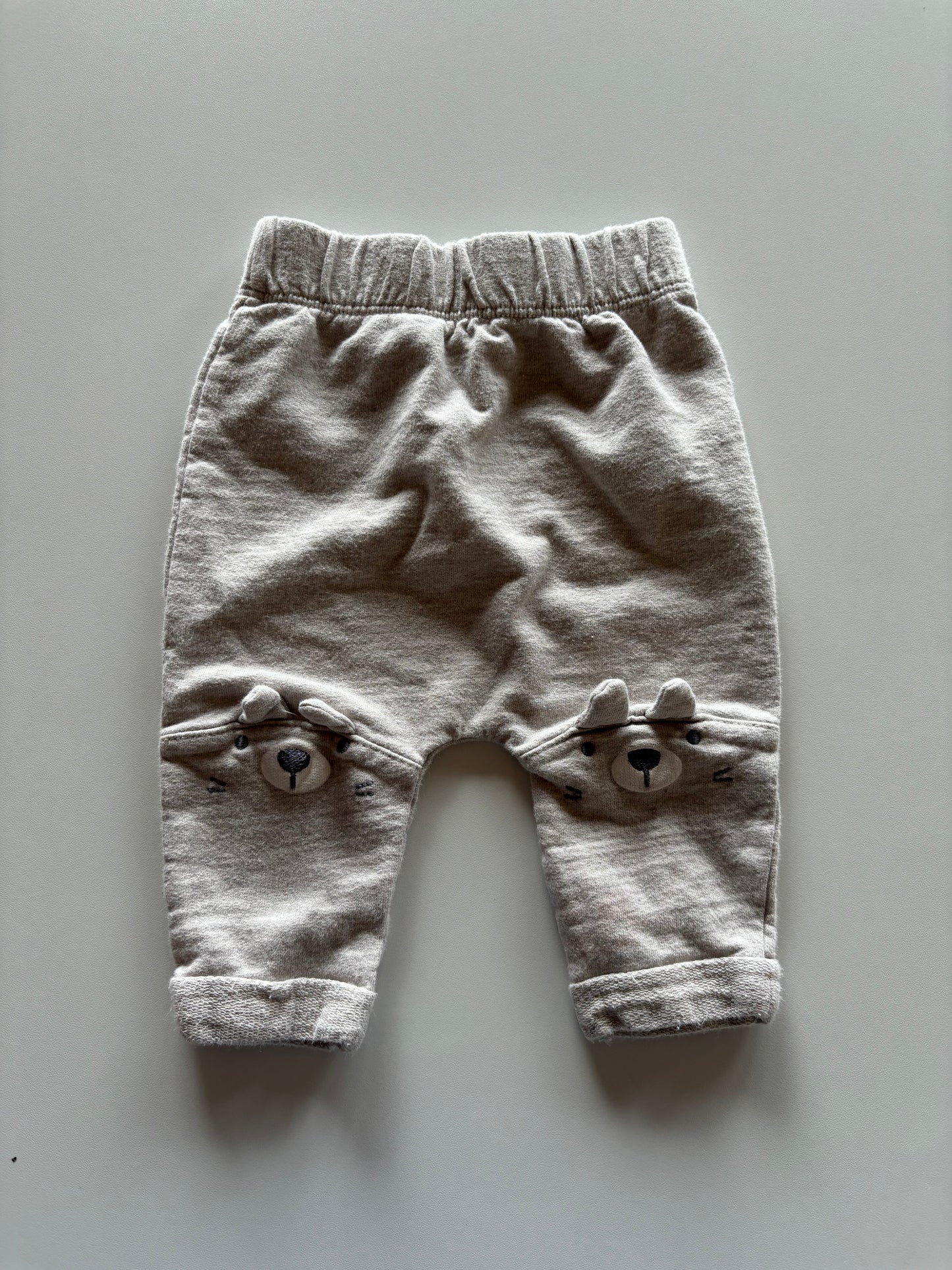 Beige Melange Pants with Critter Knees