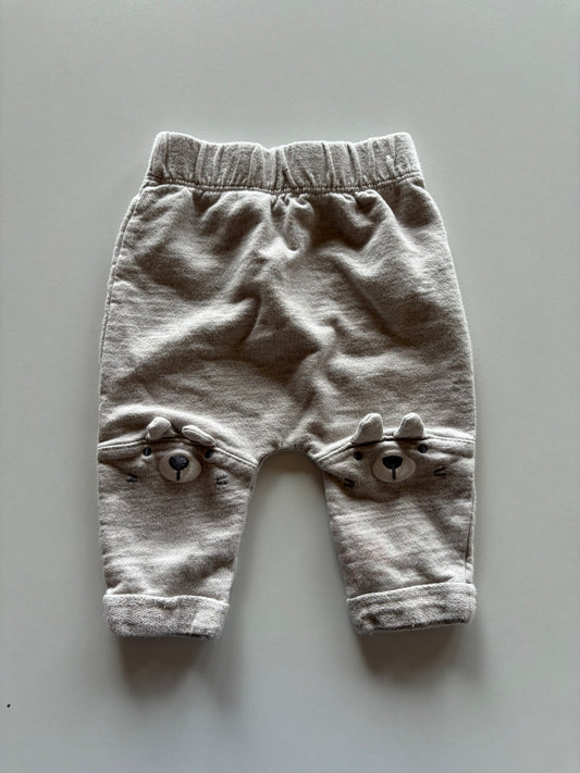 Beige Melange Pants with Critter Knees