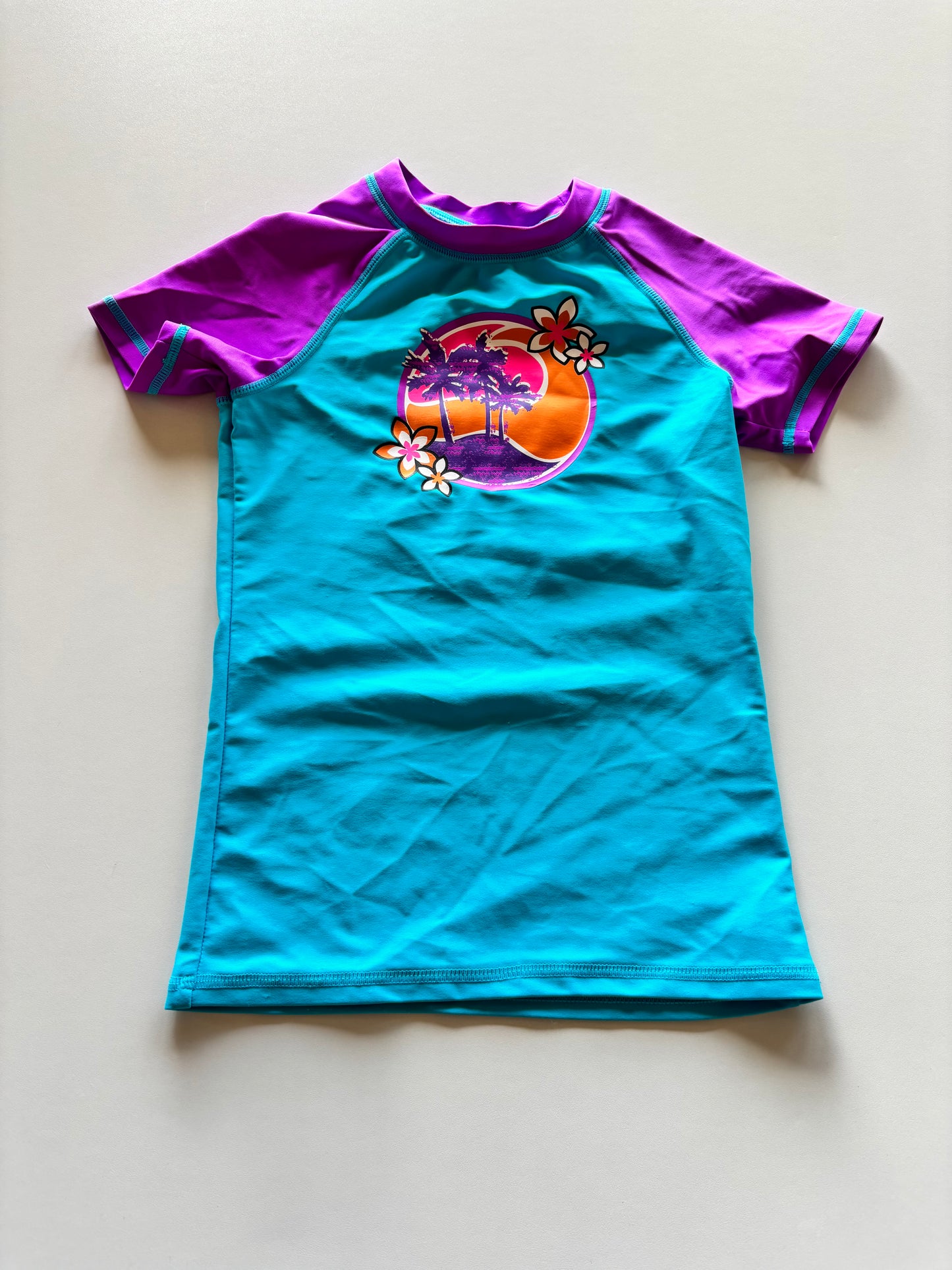 Purple & Blue Tropical Rash Guard