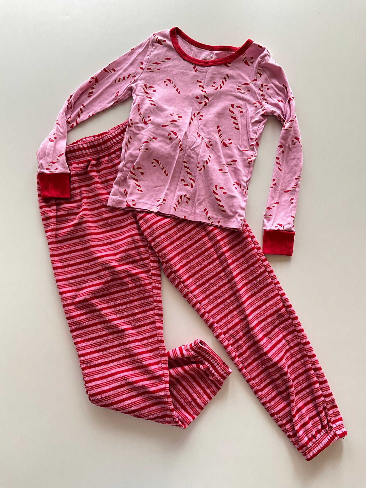 2pc Pink Candy Cane Pajamas