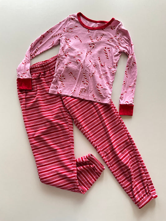 2pc Pink Candy Cane Pajamas