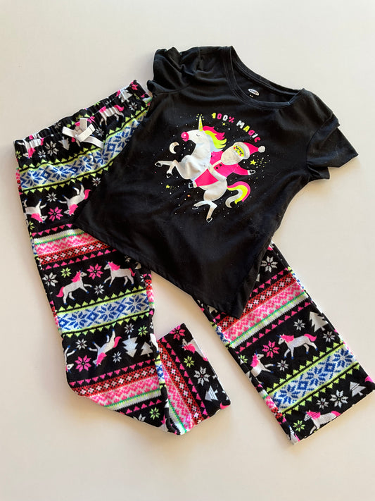 2pc Neon Christmas Patterned Pajamas