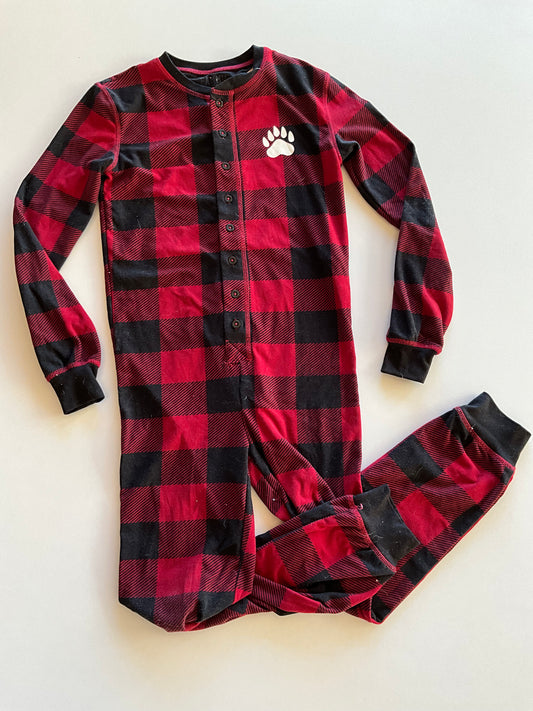 Buffalo Plaid Bear Bottom Onesie