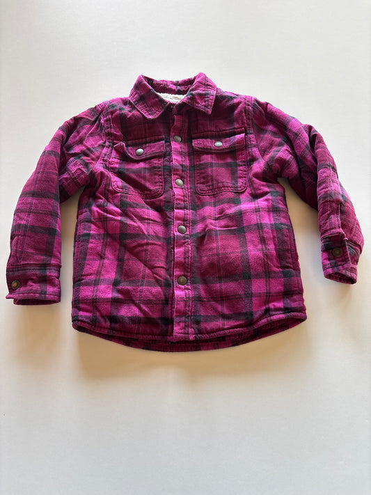 Purple Plaid Lined Shacket