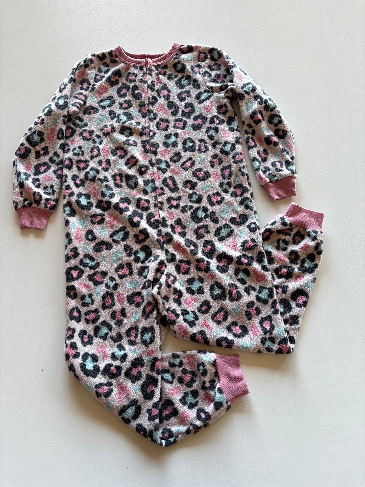 Pink Leopard Fleece Pajamas