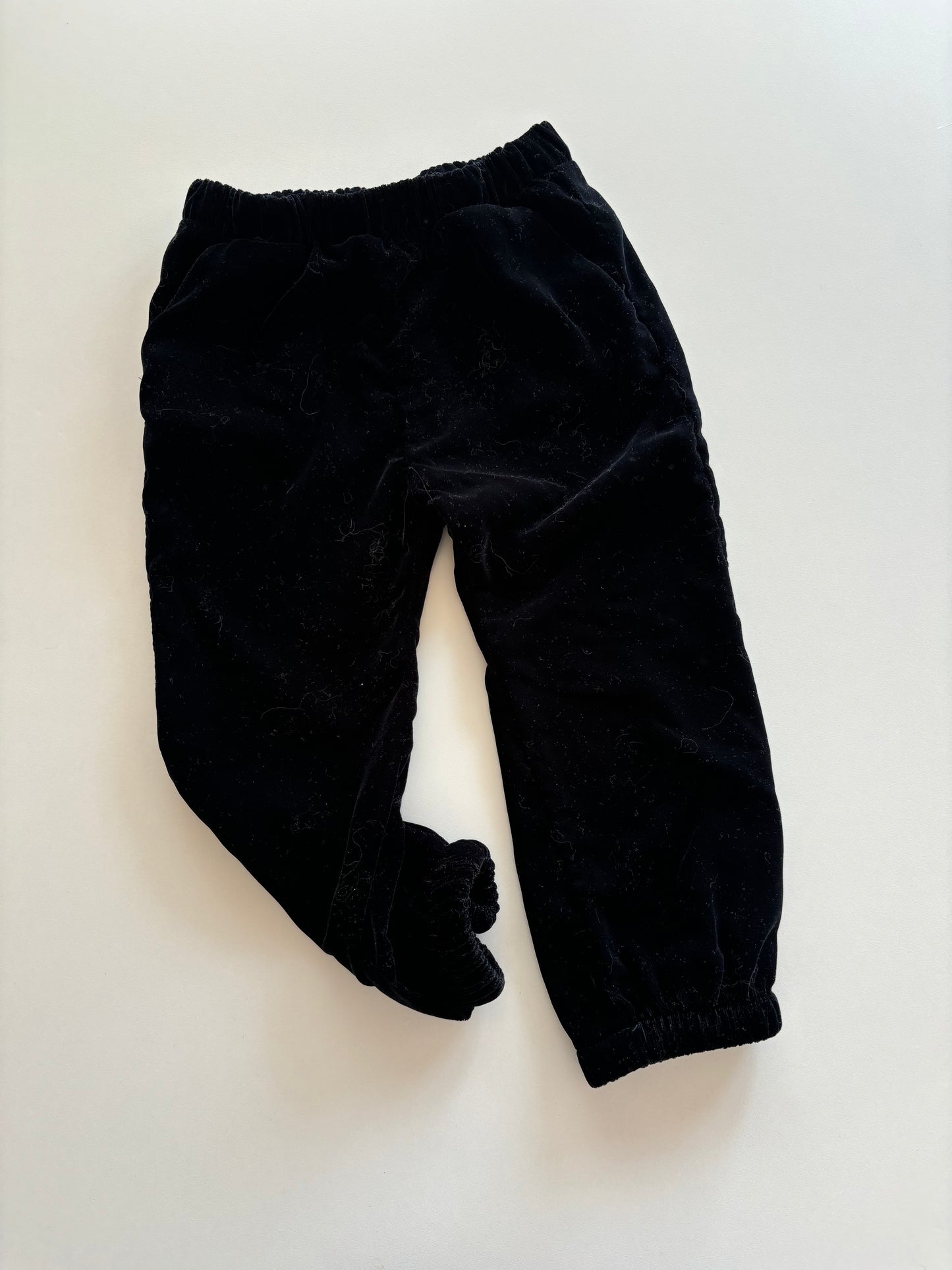 Black Velour Joggers