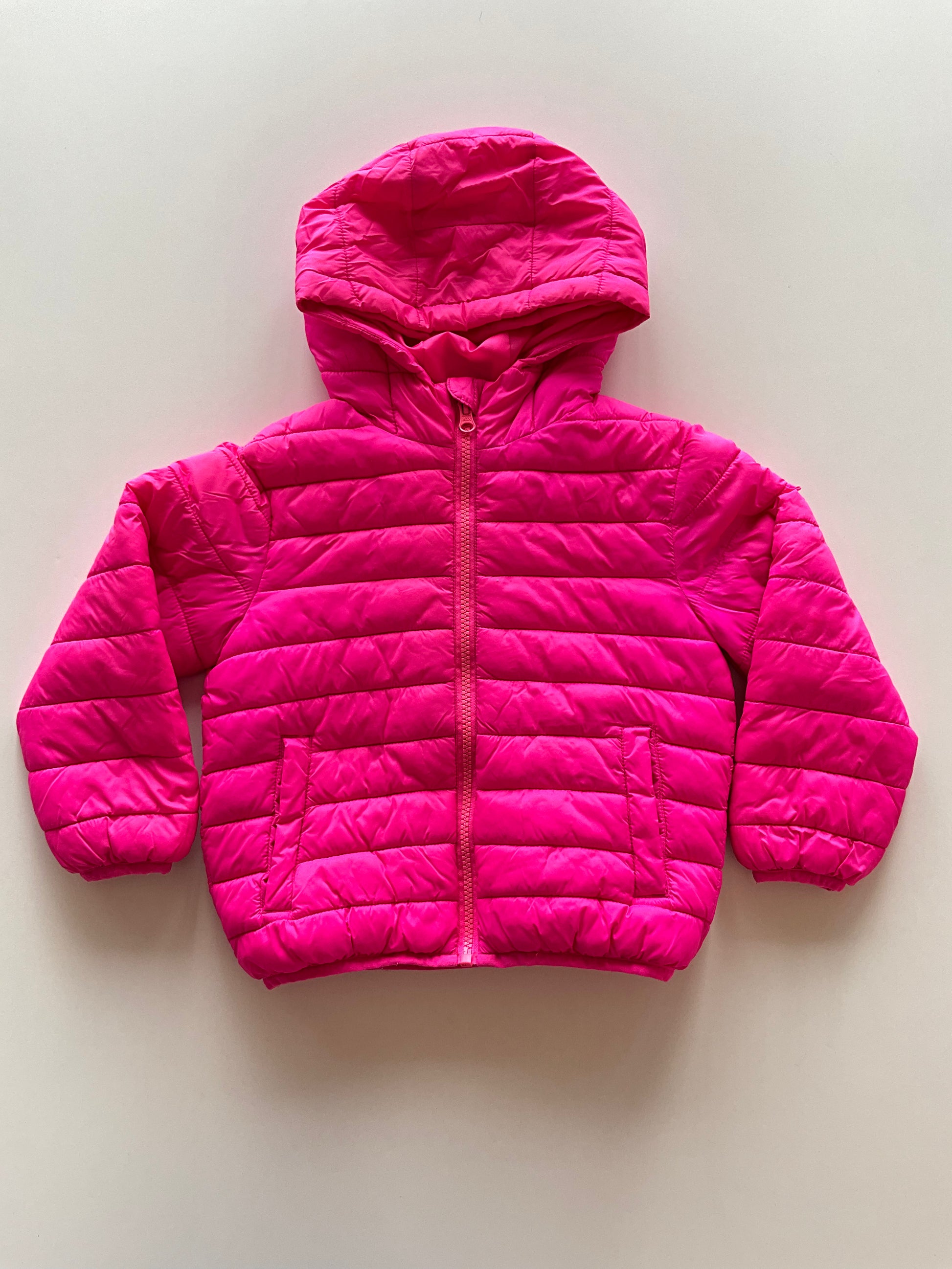 Hot pink down jacket deals