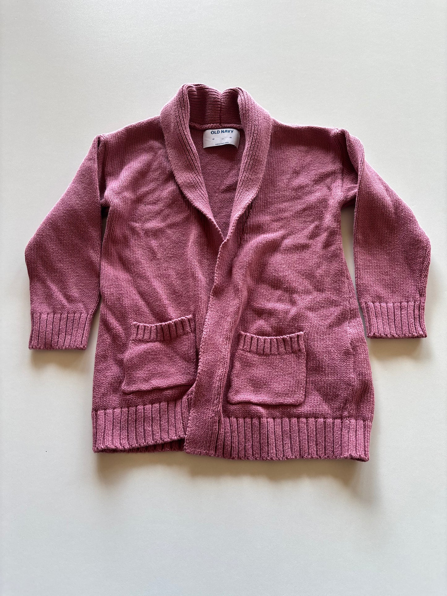 Dusty Pink Knit Cardigan