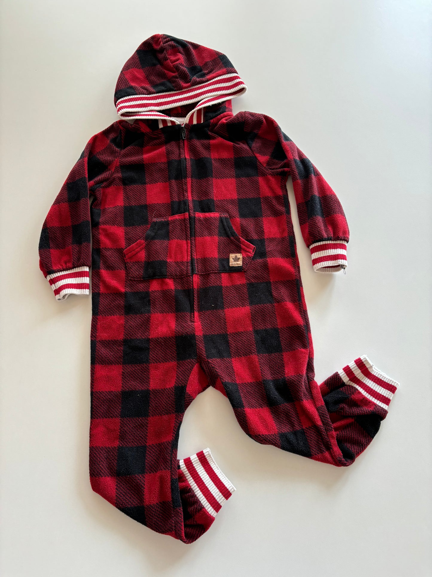 Buffalo Plaid Fleece Romper