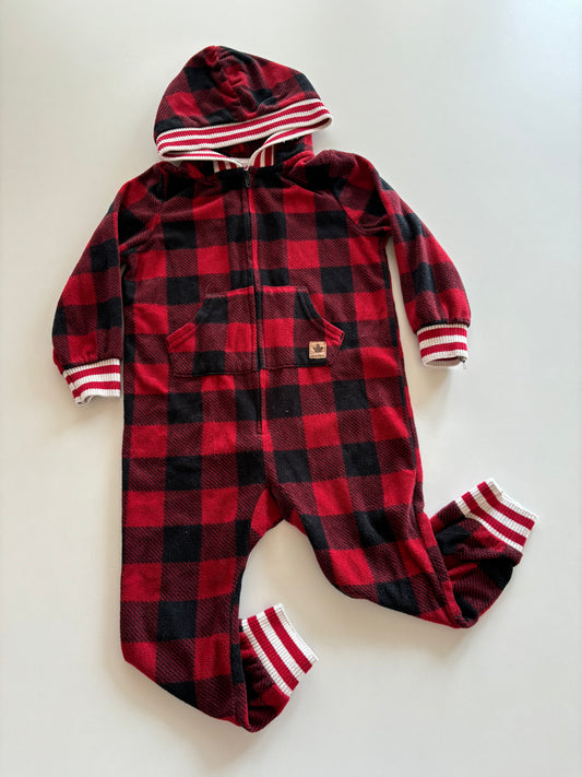Buffalo Plaid Fleece Romper