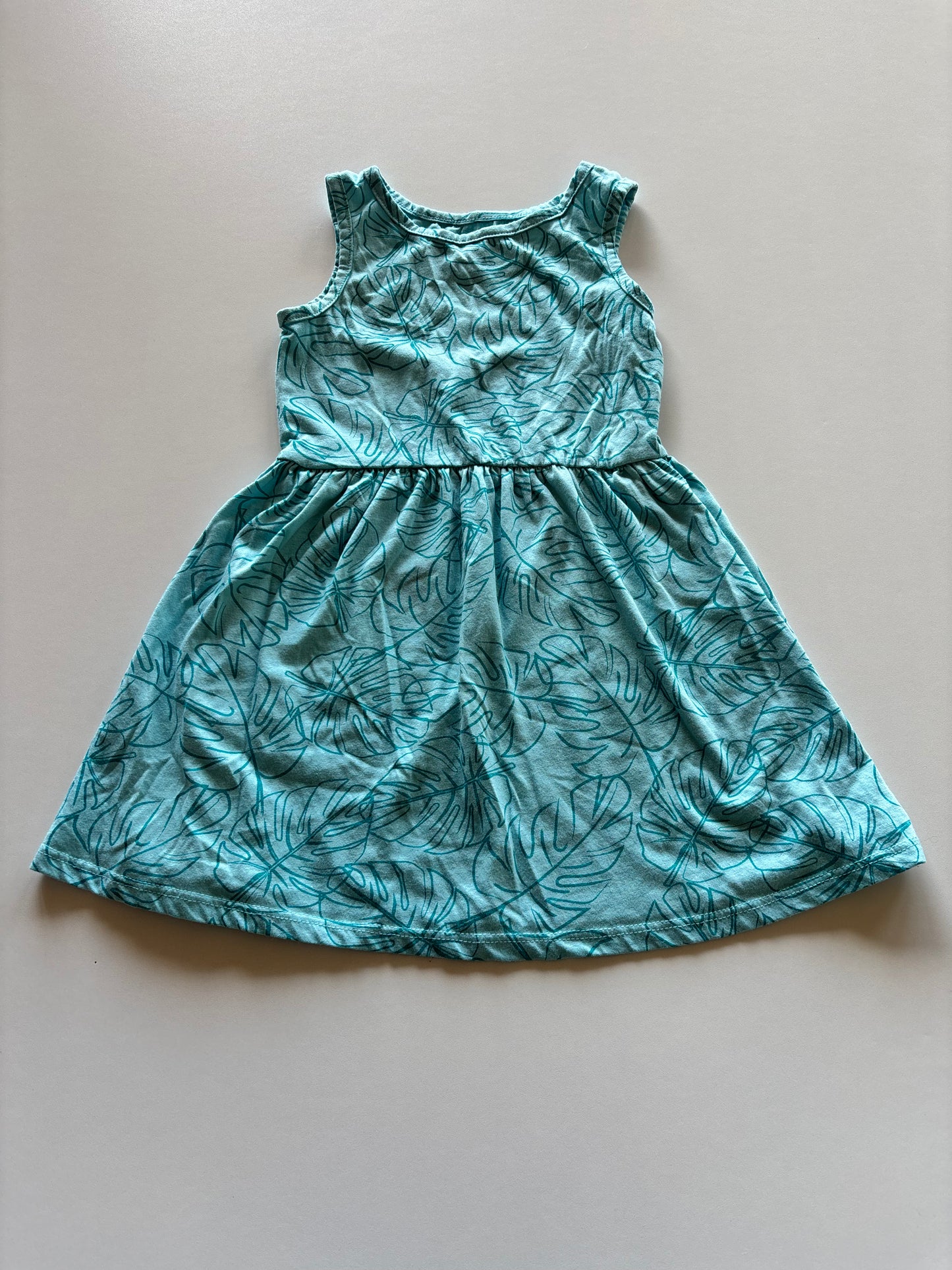 Blue Monstera Dress