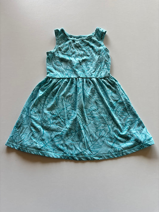 Blue Monstera Dress