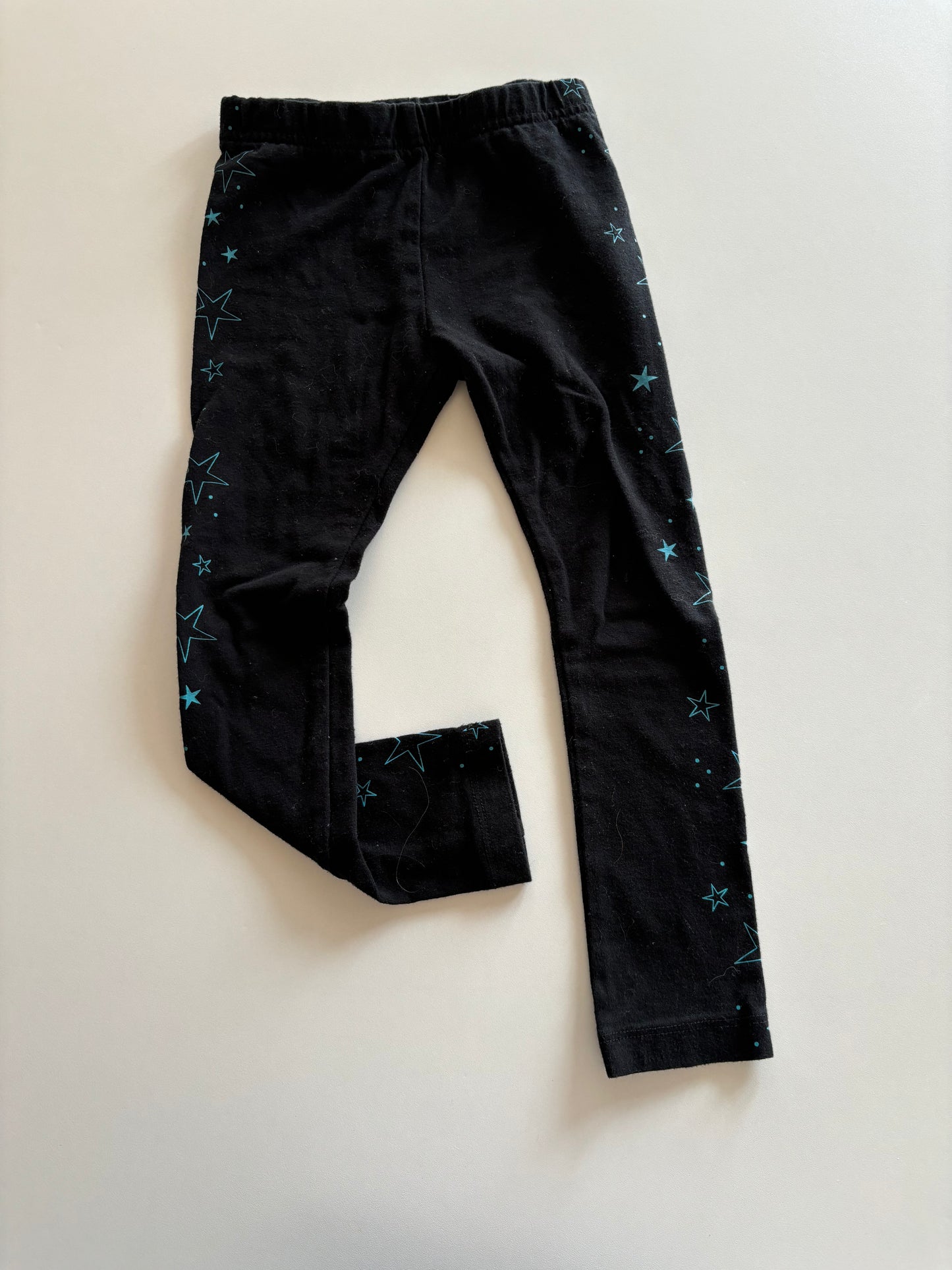 Black Leggings with Blue Stars