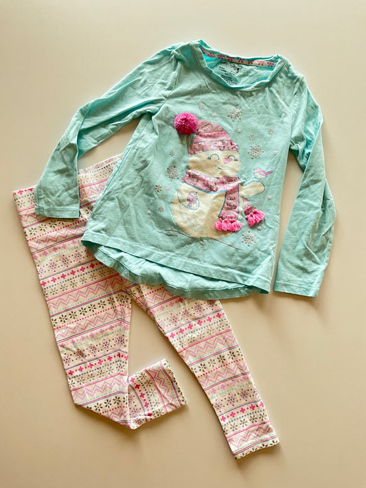 2pc Glittery Snowman Outfit