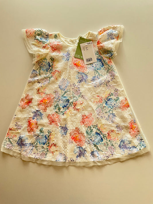 BNWT Floral Sequin Dress