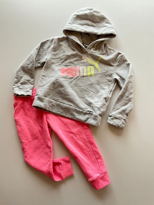 2pc Grey & Pink Puma Leisure Suit