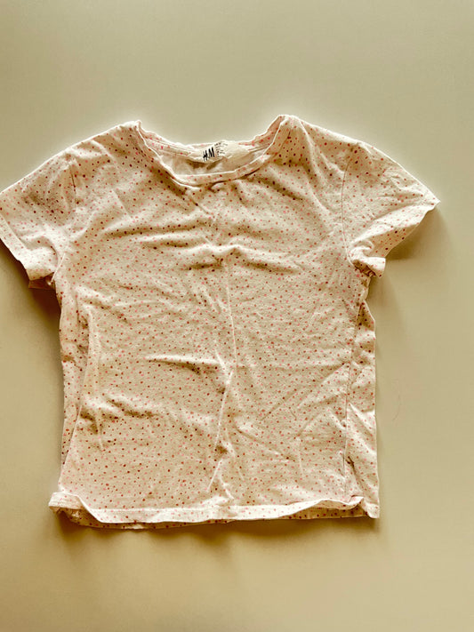 White with Pink Dots Tee