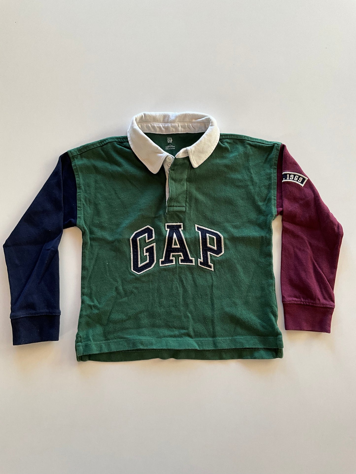 Green Colourblock Gap Collared Shirt