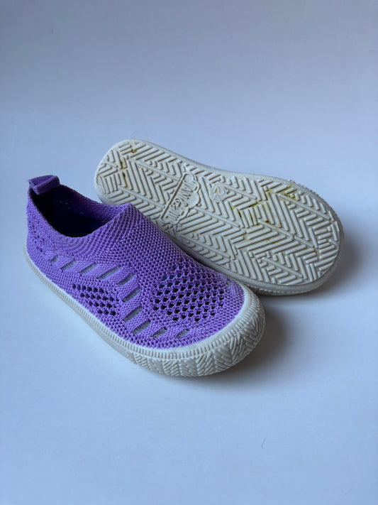 Purple Mesh Slip On Shoes