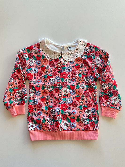 BNWOT Collared Floral Sweater